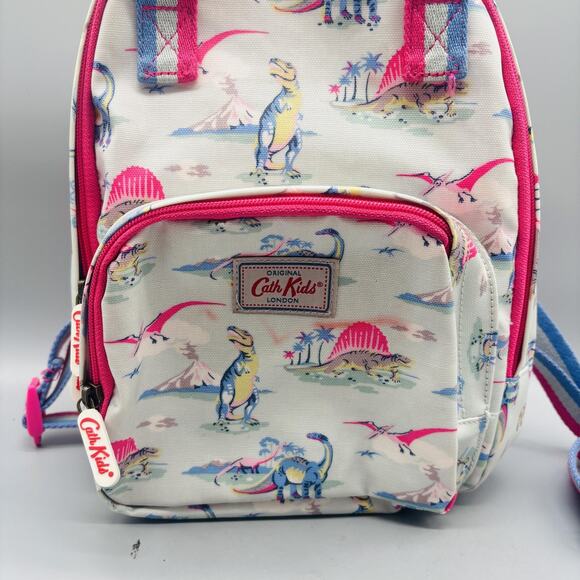 Cath Kidston Bag Kids Small Cream Pink Backpack Dinosaur Print Toddler School - Picture 3 of 9